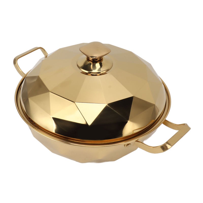 Stainless Steel Steam Pot: Large Gold Double Layered - Multi Functional Thickened Steamer Pot for Home Kitchen Healthy Meal Prep - Image 2
