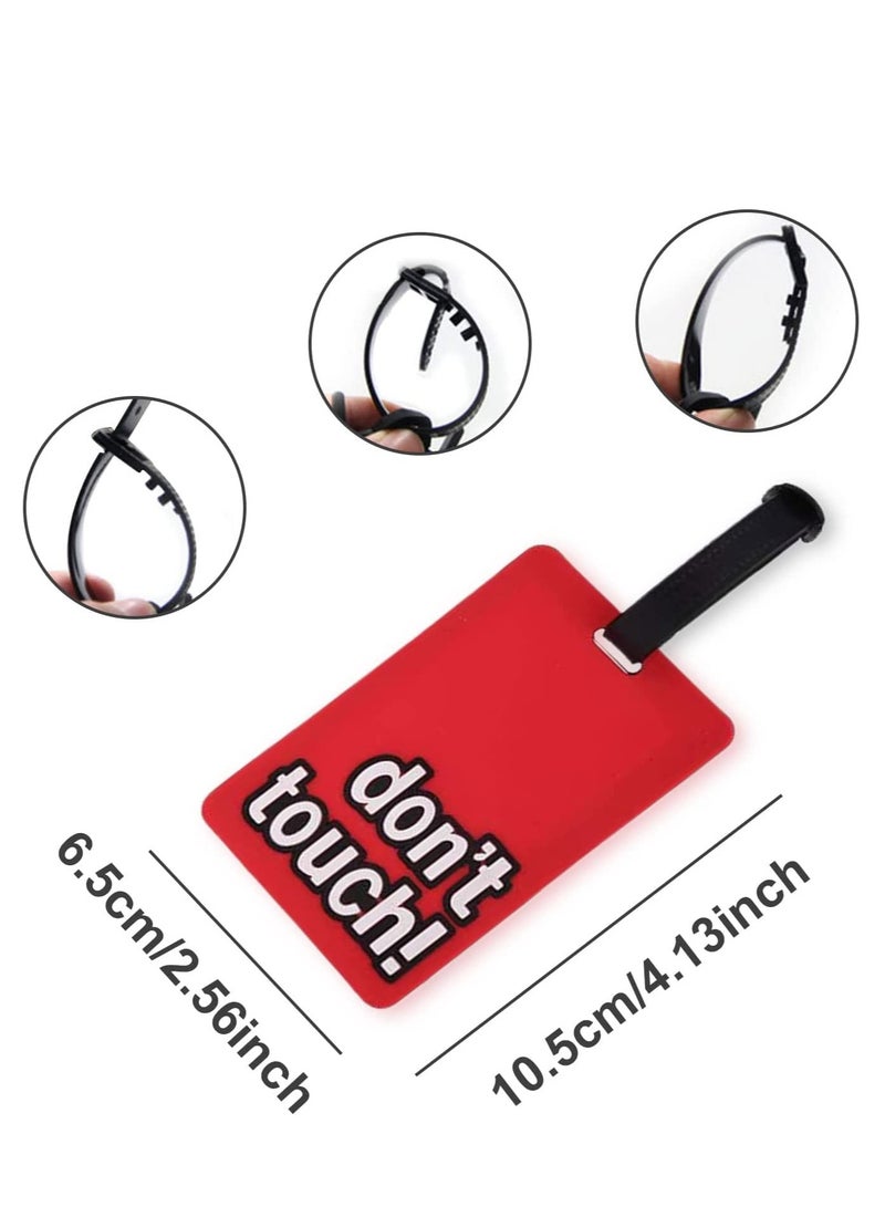 بطاقات تعريف الأمتعة الشخصية مع بطاقة الاسم، ملصقات سفر مرنة من PVC، بطاقات هوية أمتعة ملونة، بطاقات حقائب آمنة، 6 عبوات لتسهيل التعرف على الأمتعة - Image 3