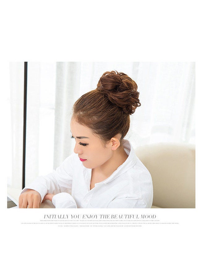 Generic - Messy Hair Bun Scrunchie Hair Piece Extension with Elastic Rubber Band Ponytail Hair Extensions Updo Chignon Donut Ponytail Hairpiece Synthetic Tousled Hair Scrunchies for Women - Image 1