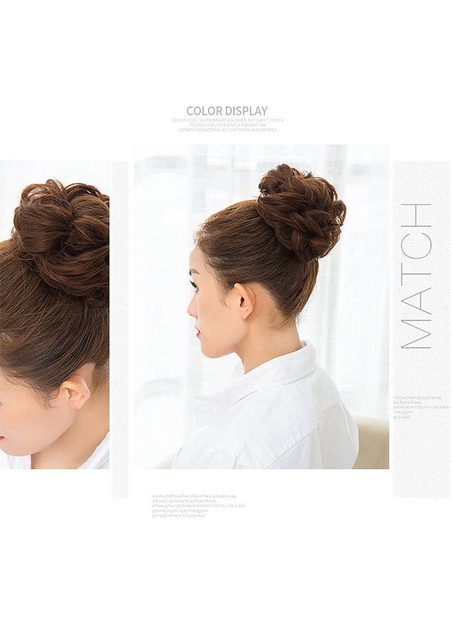 Generic - Messy Hair Bun Scrunchie Hair Piece Extension with Elastic Rubber Band Ponytail Hair Extensions Updo Chignon Donut Ponytail Hairpiece Synthetic Tousled Hair Scrunchies for Women - Image 1