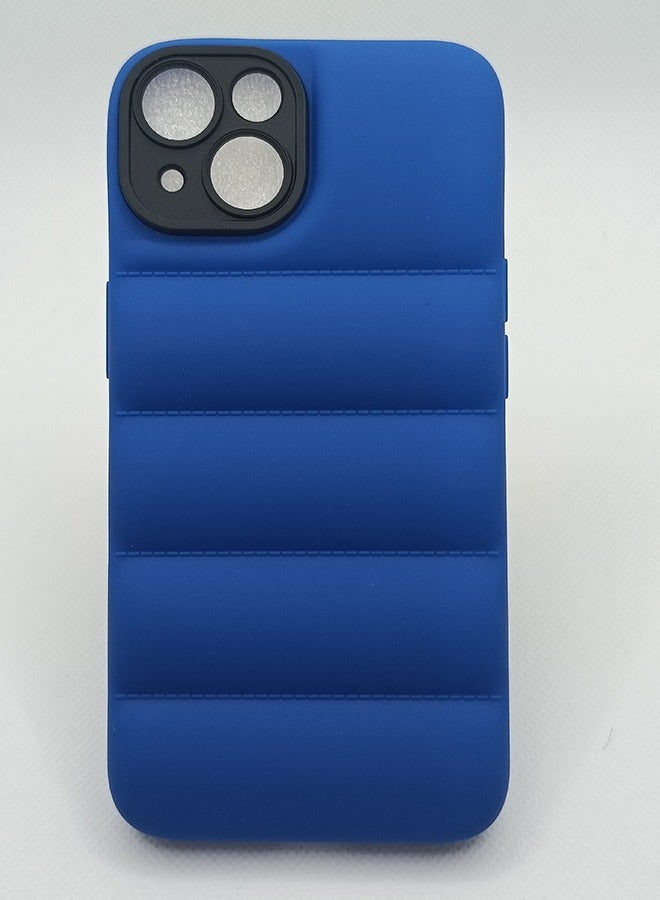 VR CREATIVE Blue Puffer Jacket Case (Matte) for Apple iPhone 14 - Image 2