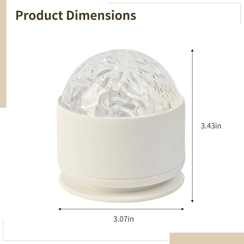 Ocean Wave Projector Night Light With Remote Rotating Water Pattern Romantic Flame Atmosphere Plastic - Image 3