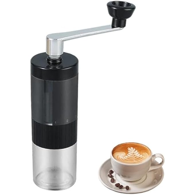 NALACAL Manual Coffee Bean Grinder Hand Crank Coffee Grinder 90Ml Adjustable Manual Espresso Grinder With Visual Powder Chamber Stainless Steel Coffee Hand Grinder Accessories For For Espresso Cold Brew - Image 1