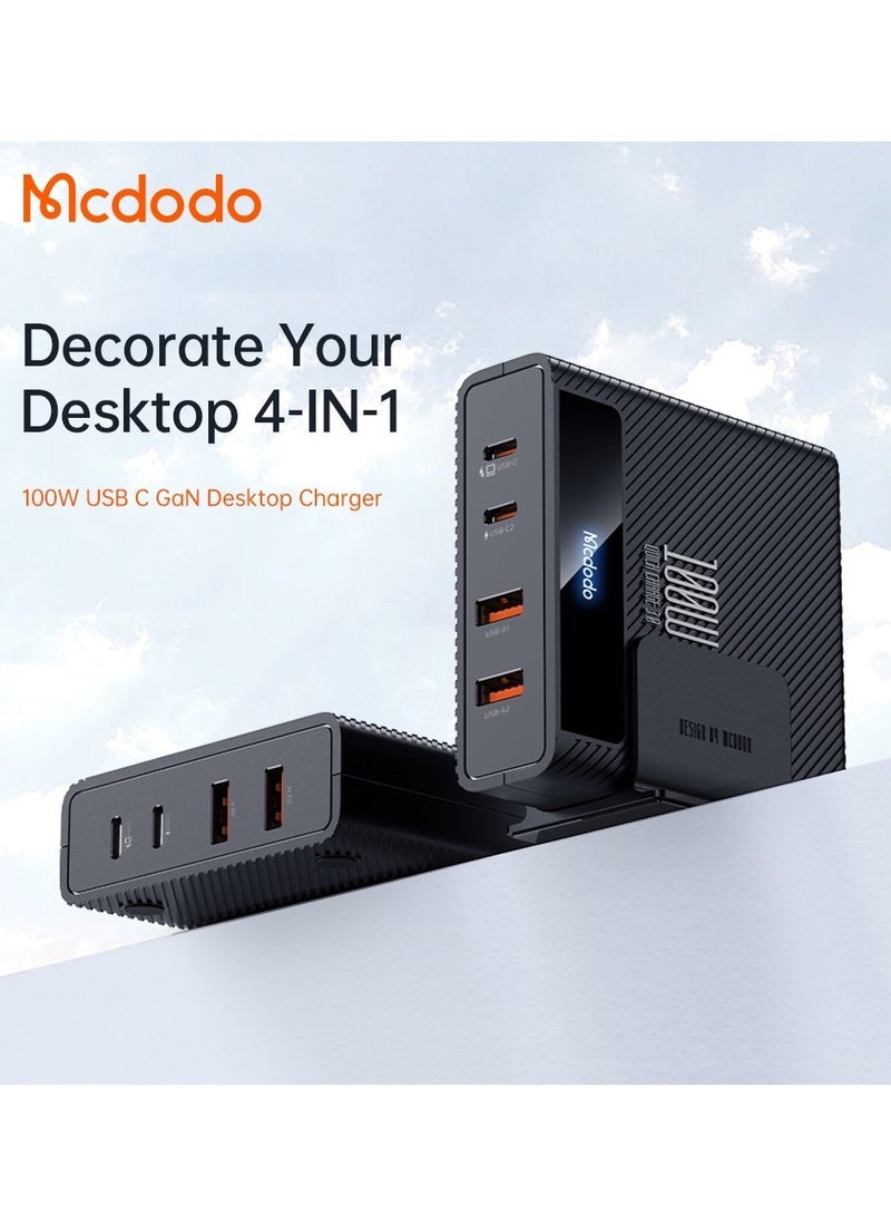 Mcdodo CH-1801 PowiGaN 100W PD Quick Charging Station | 2 PD + 2 USB Fast Charging - Image 2