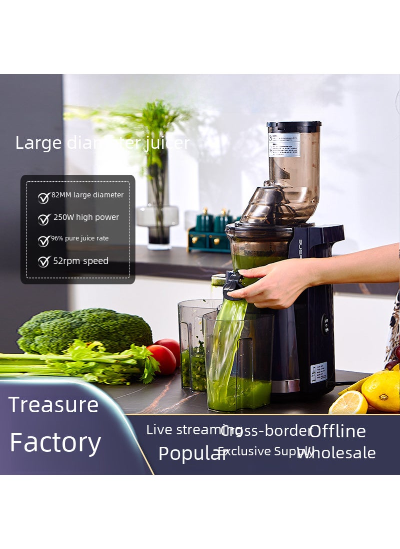 Korean Style Raw Juicer Juicer Household Residue Juice Separation Fruit Small Fruit and Vegetable Portable Fresh Pure Fried Fruit Juicer Cup Prussian Blue [British Standard BS]]