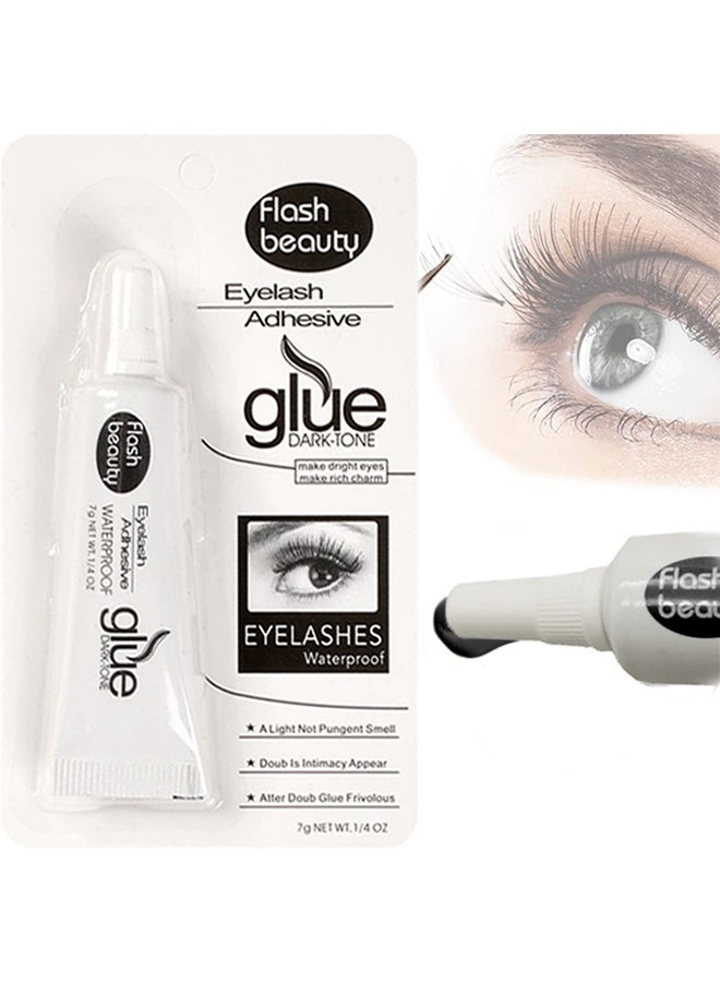 غراء رموش صناعية داكن اللون، قوي التثبيت، غراء رموش أسود، 7 جرام، يجف بسرعة، لاصق تمديد الرموش الأسود، مقاوم للماء، تركيبة جديدة تدوم طويلاً، تثبيت قوي طوال اليوم - Image 1