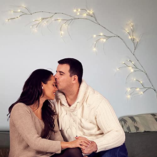 OTAVILEM Lighted Garland with Birch Twigs, 6FT Lighted Garlands with 48 LEDs for Christmas Decorations Indoor, Birch Garland with Lights and Timer for Outdoor Decorations - Image 3