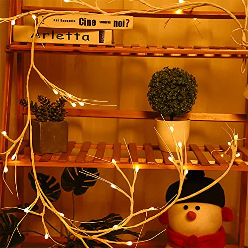 OTAVILEM Lighted Garland with Birch Twigs, 6FT Lighted Garlands with 48 LEDs for Christmas Decorations Indoor, Birch Garland with Lights and Timer for Outdoor Decorations - Image 4