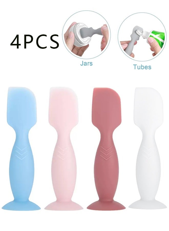 4 PCS Baby Diapers Cream Spatula Applicator Mini Silicone Suction Cup Ointment Spatula for Baby Newborn Children Soft Squeeze Dog Rash Cream Brush adult Facial Mask Brush  - Image 1