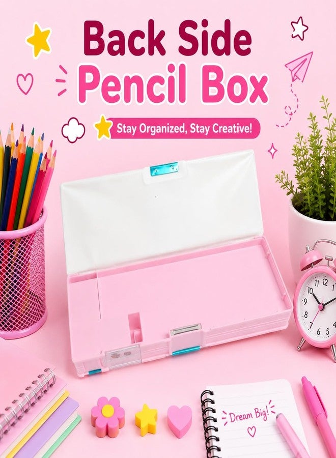 SMAX Plastic Pencil Box | Double Sided Multifunction Space Cartoon Theme Pencil Geometry Box for Kids Boys, Jumbo Push Button Pencil Organizer | Return Gifts for Kids (Design_4) - Image 4