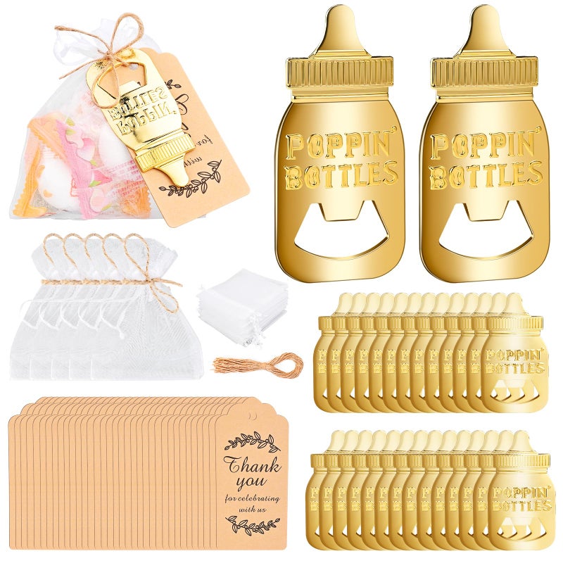 GOLDGE 180pcs Baby Shower Bottle Opener Favors Baby Shower Gifts for Guests Prizes Gender Reveal Party Favors