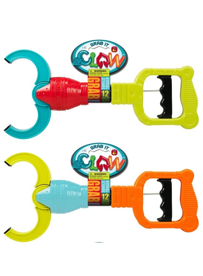 جا-رو لعبة مخلب الإمساك Grab It مقاس 12 بوصة (لعبة مخلبين) ألعاب بلاستيكية للأطفال. لعبة تعلم تنسيق اليد والعين. أداة لعب تفاعلية لالتقاط الألعاب. هدية للحفلات. 5617-2S - Image 1
