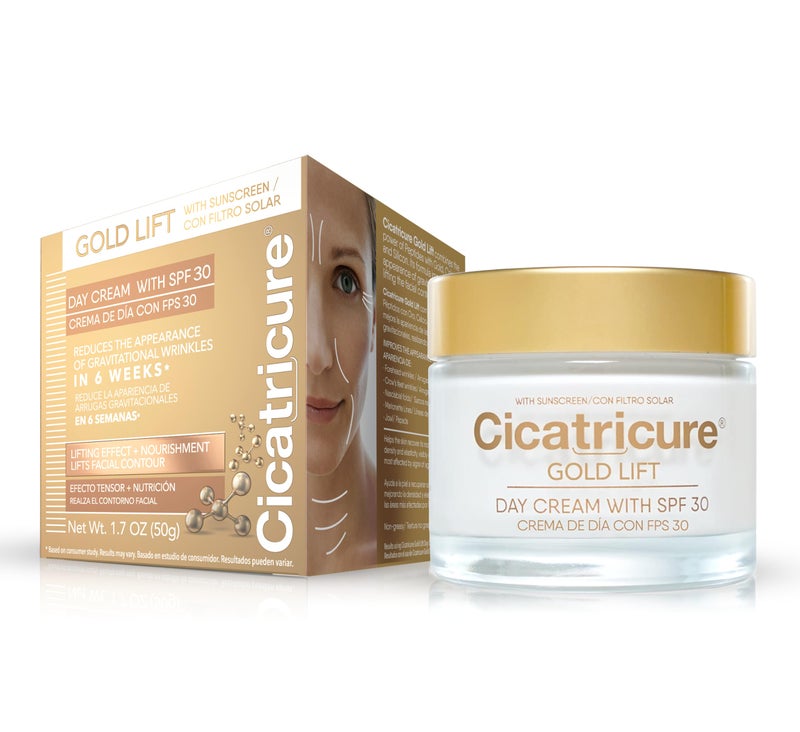 Cicatricure Gold Lift Day Cream, Anti Aging Face Moisturizer with SPF 30, Hydrating Skin Care with Gold, Calcium & Silicon to Lift and Tighten Face Contour 1.7 Ounce - Image 1