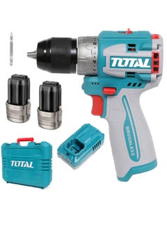 TOTAL Total 16V Brushless Impact Drill Kit – 60Nm Torque, 2-Speed Gear, Auto-Lock Keyless Chuck, Integrated LED Light – Ideal for Drilling, Screwing, and Impact Tasks – Includes Batteries, Charger & Carrying Case  - Image 2