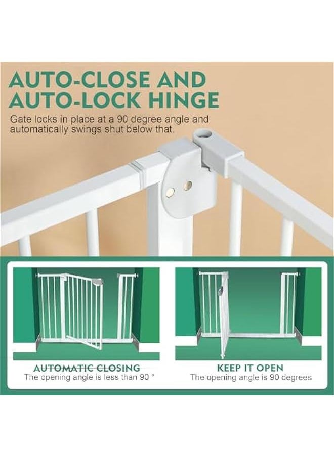 Gonice Auto Close Safety Baby Gate, Extra Wide Child Gate with 10 cm Extension Kit Maximum Suitable For 94 cm, Baby Gates for Stairs & Doorways, Easy Install (Safety Railing + 10cm Extension Kit)  - Image 3