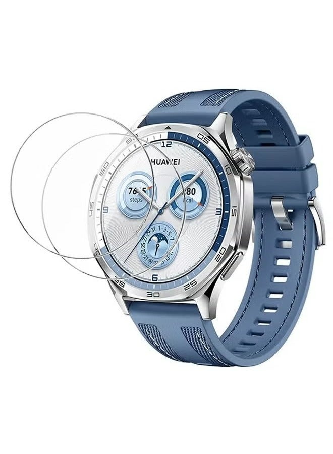 2 Pcs Huawei Watch GT 5 46MM Screen Protector, HD Premium Real Screen Protector Dustproof Anti-Scratch Bubble Free Tempered Glass Protection Film Smartwatch Accessories ﻿  - Image 1