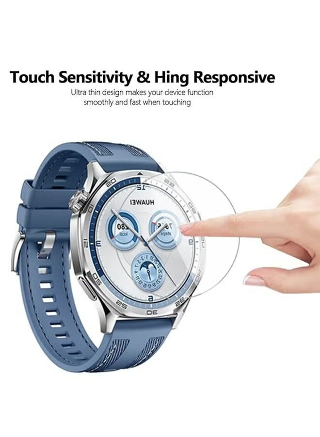 2 Pcs Huawei Watch GT 5 46MM Screen Protector, HD Premium Real Screen Protector Dustproof Anti-Scratch Bubble Free Tempered Glass Protection Film Smartwatch Accessories ﻿  - Image 4