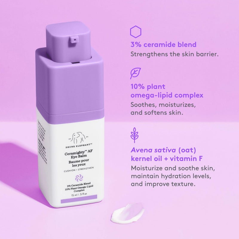 Drunk Elephant Ceramighty AF Eye Balm - 15 ml/.5 fl oz - Moisturizing Eye Cream - Clean Clinical Skincare - Cruelty-Free - Dermatologist-Tested - Free of Essential Oils, Silicones, and Fragrance - Image 5
