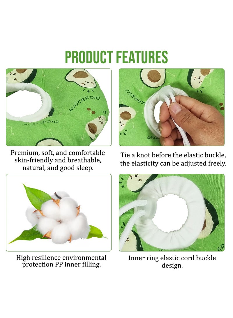 NNC PETS Pet Elizabethan collar for cats & small dogs, Comfortable cone collar with Adjustable design and Breathable polyester, Ideal for preventing cats from licking & grooming 20 cm (Green) - Image 3