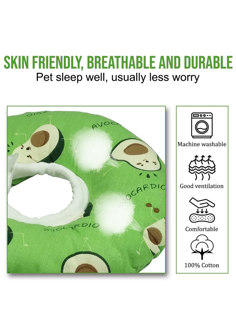 NNC PETS Pet Elizabethan collar for cats & small dogs, Comfortable cone collar with Adjustable design and Breathable polyester, Ideal for preventing cats from licking & grooming 20 cm (Green) - Image 4