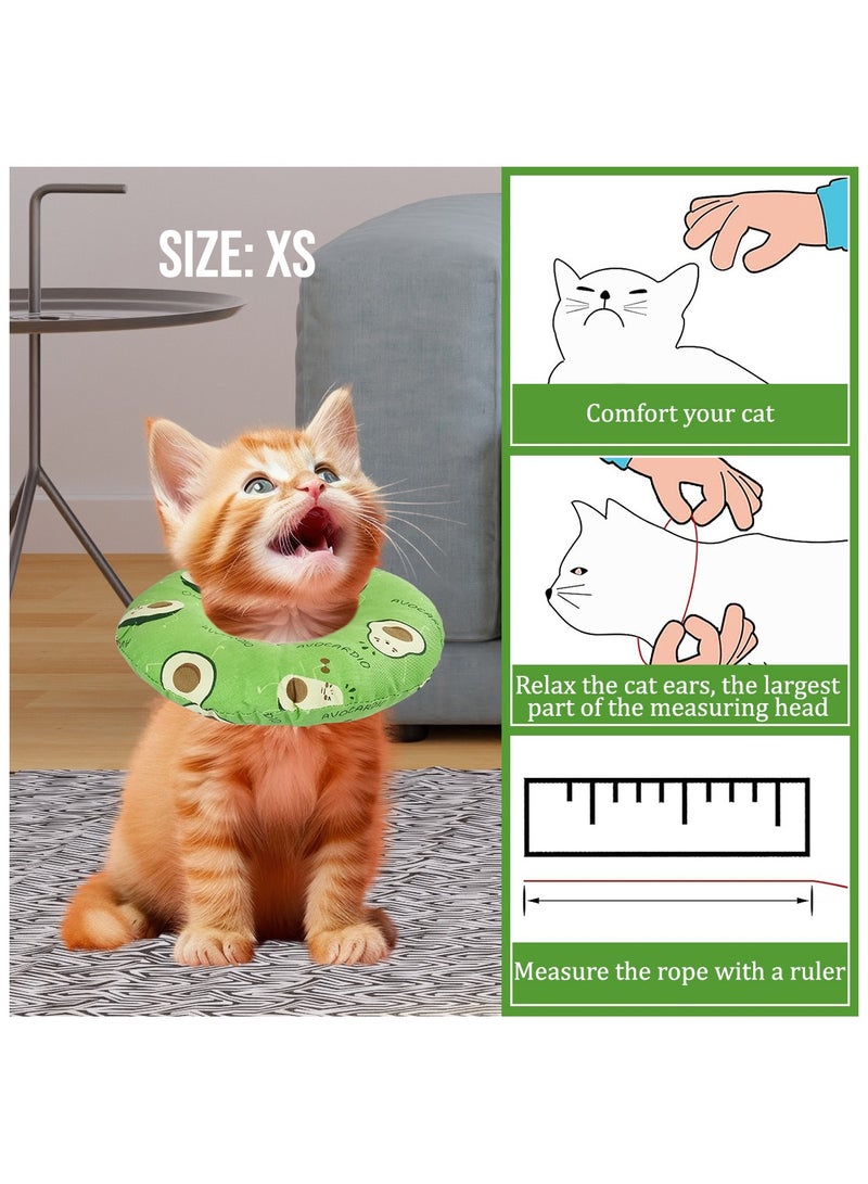 NNC PETS Pet Elizabethan collar for cats & small dogs, Comfortable cone collar with Adjustable design and Breathable polyester, Ideal for preventing cats from licking & grooming 20 cm (Green) - Image 5