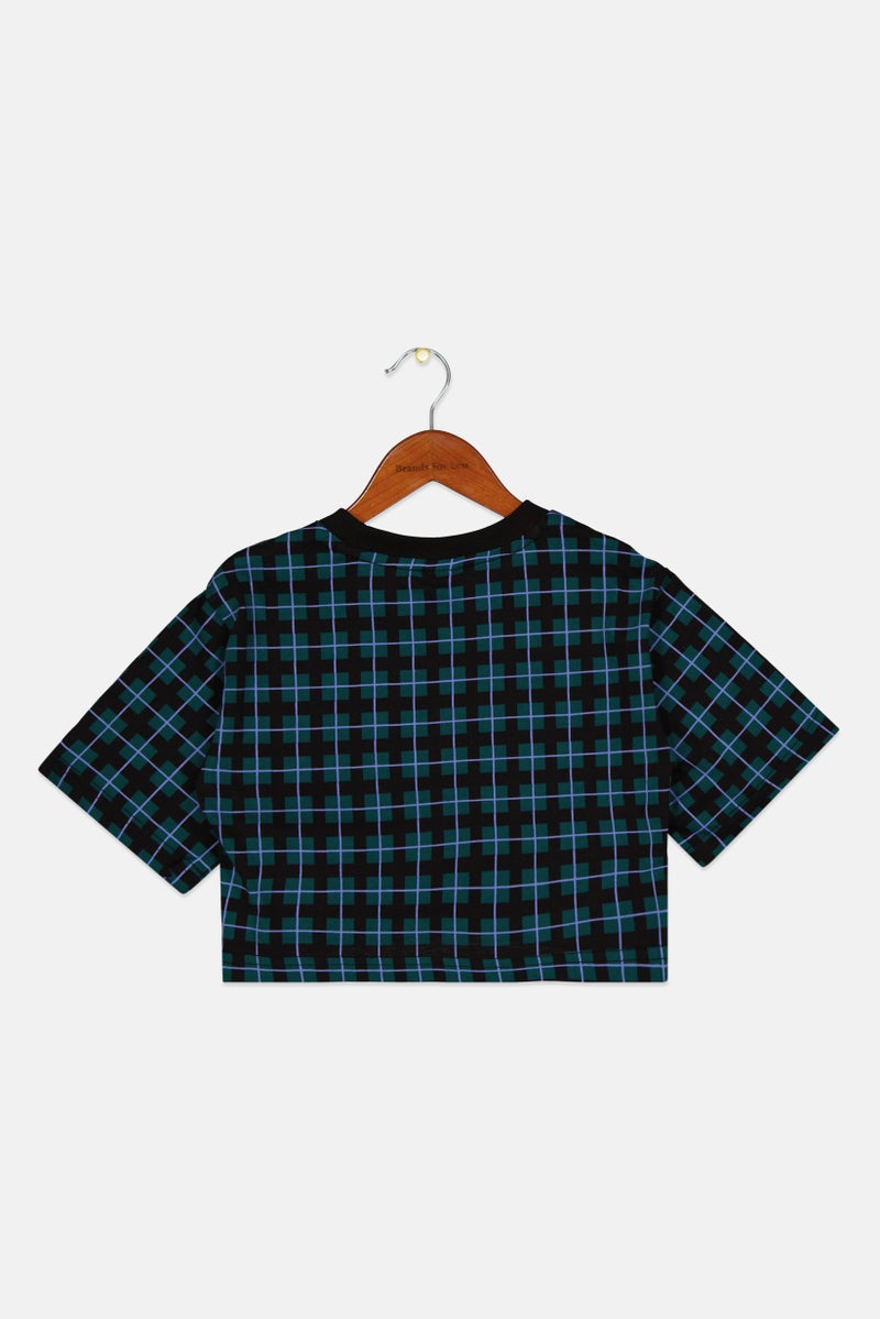 PUMA Kids Girl Sportswear Fit Short Sleeve Training Top, Black Combo - Image 2