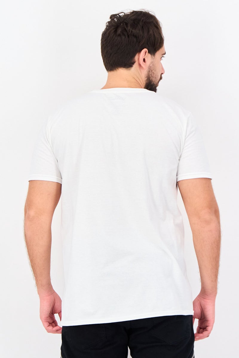 Pokemon تي شيرت رجالي بأكمام قصيرة وياقة دائرية بطباعة جرافيك، أبيض - Image 3