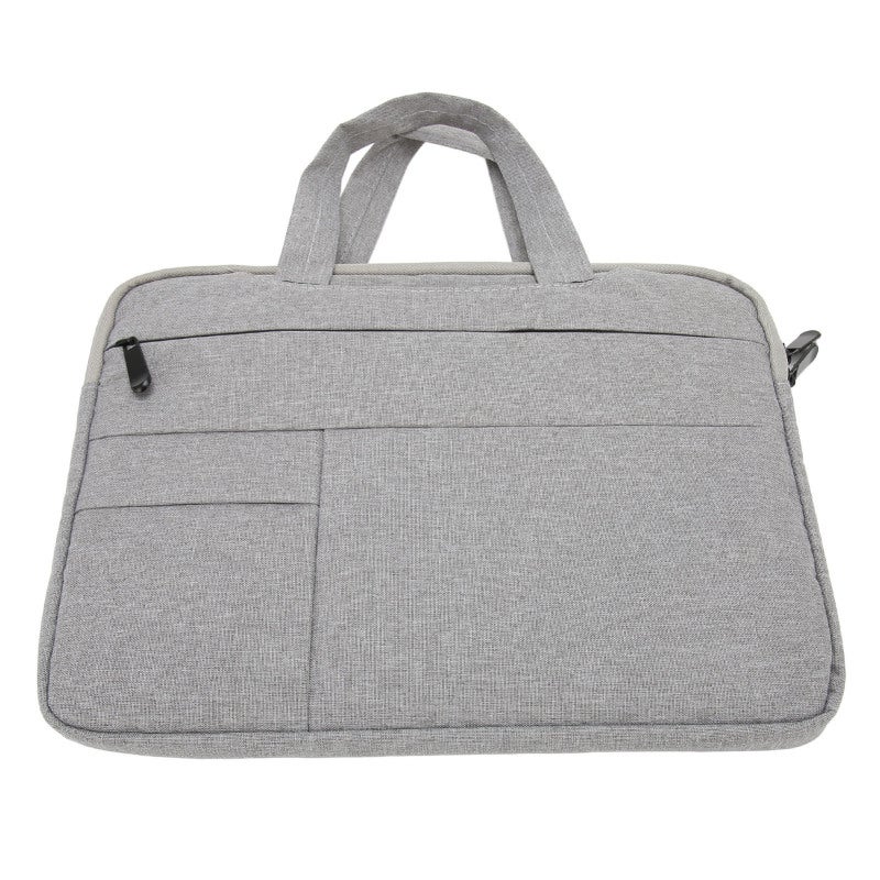 Laptop Sleeve 13 Inch Light Gray Oxford Fabric Waterproof - 3 Separate Compartments Laptop Protective Case with Scratch Resistant Fleece Lining for Accessories - Image 2