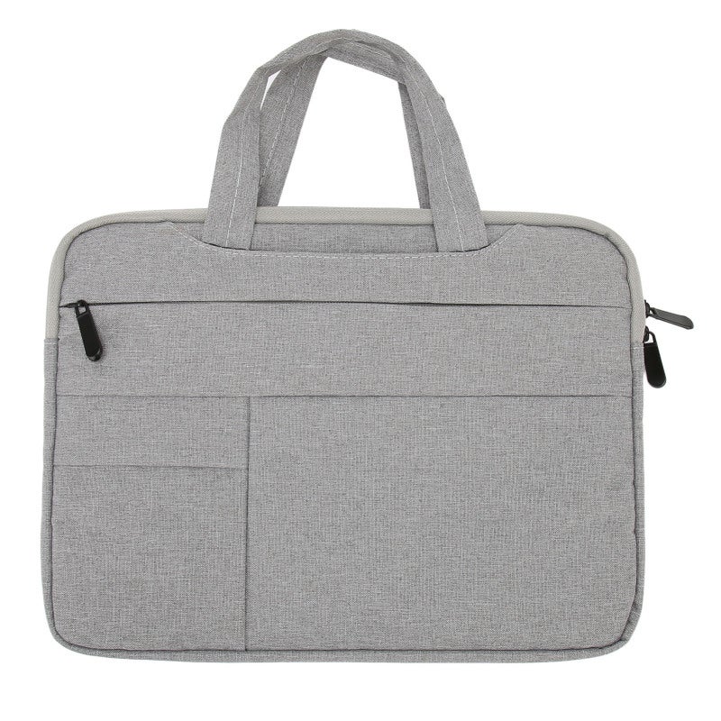 Laptop Sleeve 13 Inch Light Gray Oxford Fabric Waterproof - 3 Separate Compartments Laptop Protective Case with Scratch Resistant Fleece Lining for Accessories - Image 1