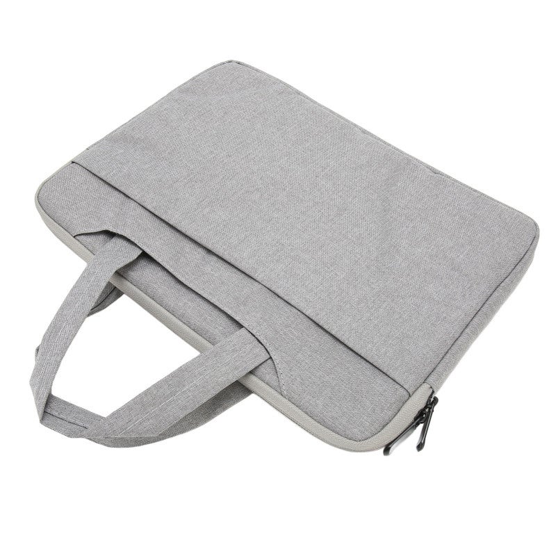 Laptop Sleeve 13 Inch Light Gray Oxford Fabric Waterproof - 3 Separate Compartments Laptop Protective Case with Scratch Resistant Fleece Lining for Accessories - Image 5