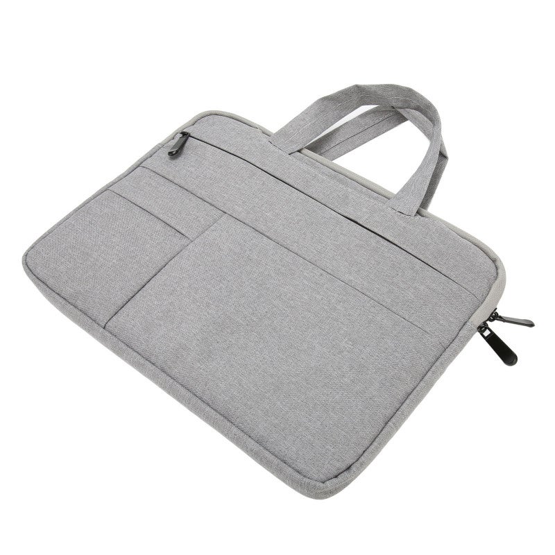 Laptop Sleeve 13 Inch Light Gray Oxford Fabric Waterproof - 3 Separate Compartments Laptop Protective Case with Scratch Resistant Fleece Lining for Accessories - Image 4