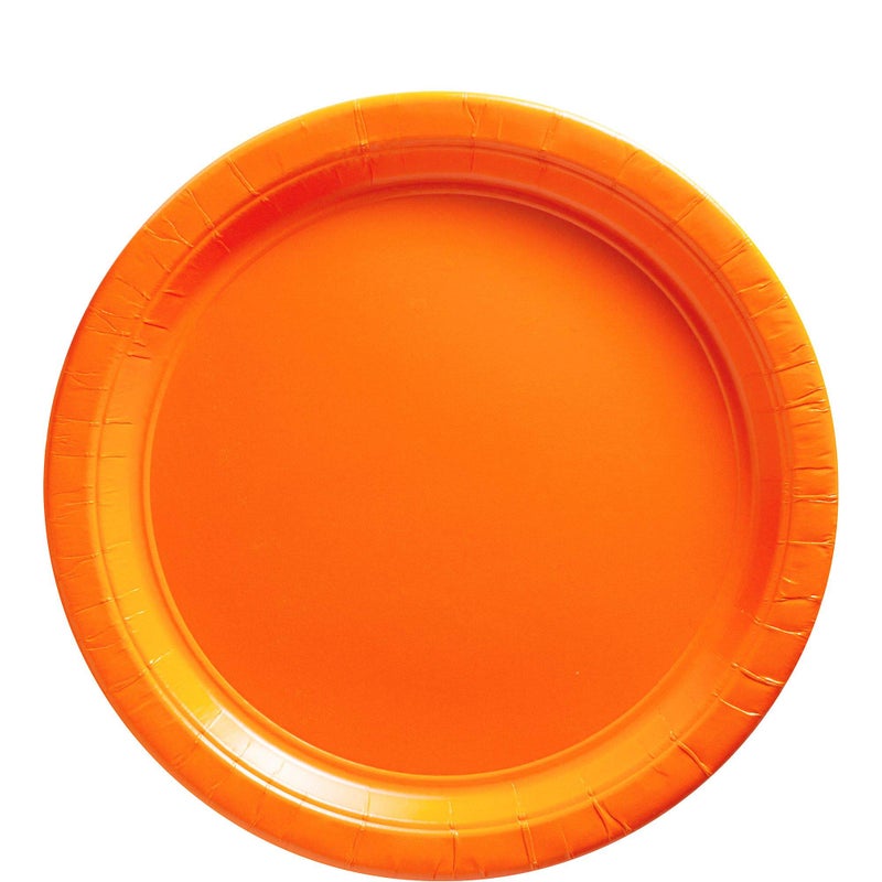 Amscan AMI 65001305 Orange Big Party Pack Dinner Plates 50 Count 9Inch 1 Orange