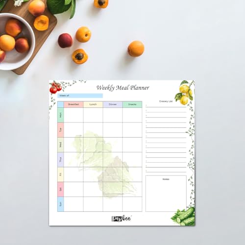 Papboo Rewritable Weekly Meal Planner, Magnetic White Board Planner Sheet (30x30CM, Landscape) with 2 Marker Pen - Flexible Writing - Image 3
