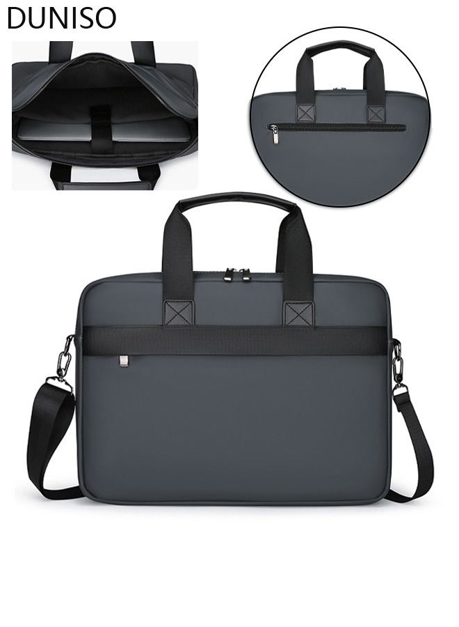 DUNISO 15.6 Inch Laptop Bag Lightweight Computer Bag Travel Business Handbag Briefcase Water Resistant Shoulder Messenger Bag for Men and Women Work Office College School - Image 1