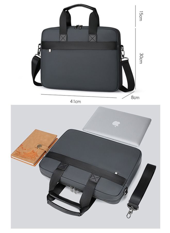 DUNISO 15.6 Inch Laptop Bag Lightweight Computer Bag Travel Business Handbag Briefcase Water Resistant Shoulder Messenger Bag for Men and Women Work Office College School - Image 4