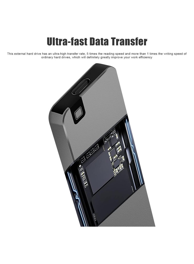AROAQ 500GB Portable SSD External Hard Drives Solid State External Drives Computer Backup Drive USB 3.1 to Type C Support Data Storage Transfer for Windows XP PC Laptop and Mac  - Image 4