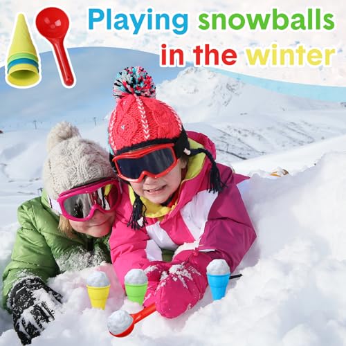 Potchen 16 Pcs Plastic Ice Cream Cones Cups and Scoop Set Beach Sand Toys for Kids Summer Sandbox Ice Cream Mold Set for Sensory Table Outdoor Play Backyard Seaside Activities - Image 5