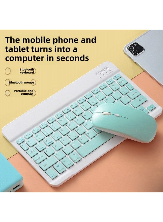 لوحة مفاتيح وماوس بلوتوث لجهاز iPad ولوحة مفاتيح Huawei phablet الخارجية الملونة ولوحة مفاتيح وماوس لاسلكية رفيعة للغاية - اللون: لوحات مفاتيح فردية متنوعة اللمس - Image 4