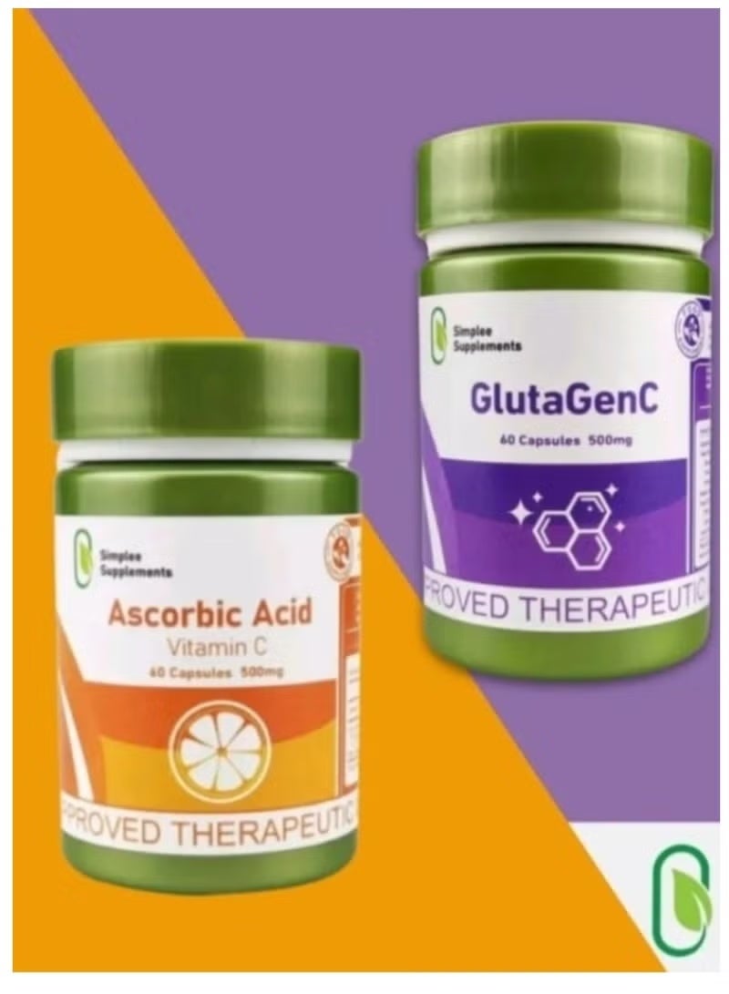 Simplee Supplements Gluta-C and Ascorbic Acid Capsule Supplement