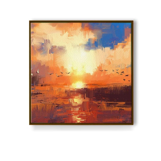 LUXURY WALL ART FLOATING FRAME CANVAS PAINTING FOR LIVING ROOM (12 INCH X 12 INCH) A34