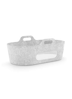 Snuz Baskit Moses Basket And Stand Set For Baby, Dual Mesh Windows For Airflow, Soft Material , 3D Breathable Mattress, Machine Washable Liners , Basket And Stand 84 X 46.5 X 74 Cm - Light Grey And Natural  - Image 2