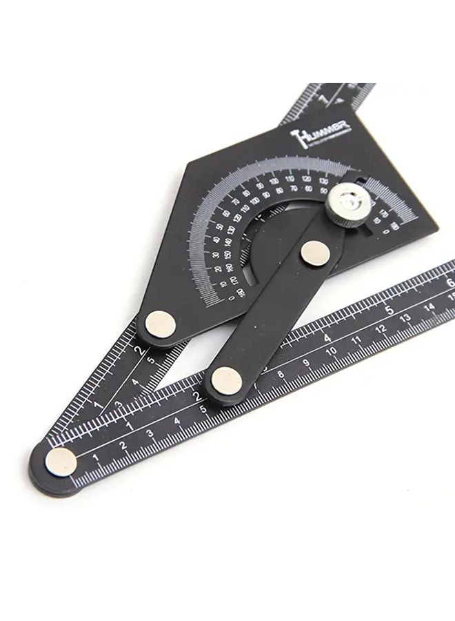 Aluminum Alloy Heavy Duty Protractor Angle Measure with Bubble Level 230x500mm - Image 1