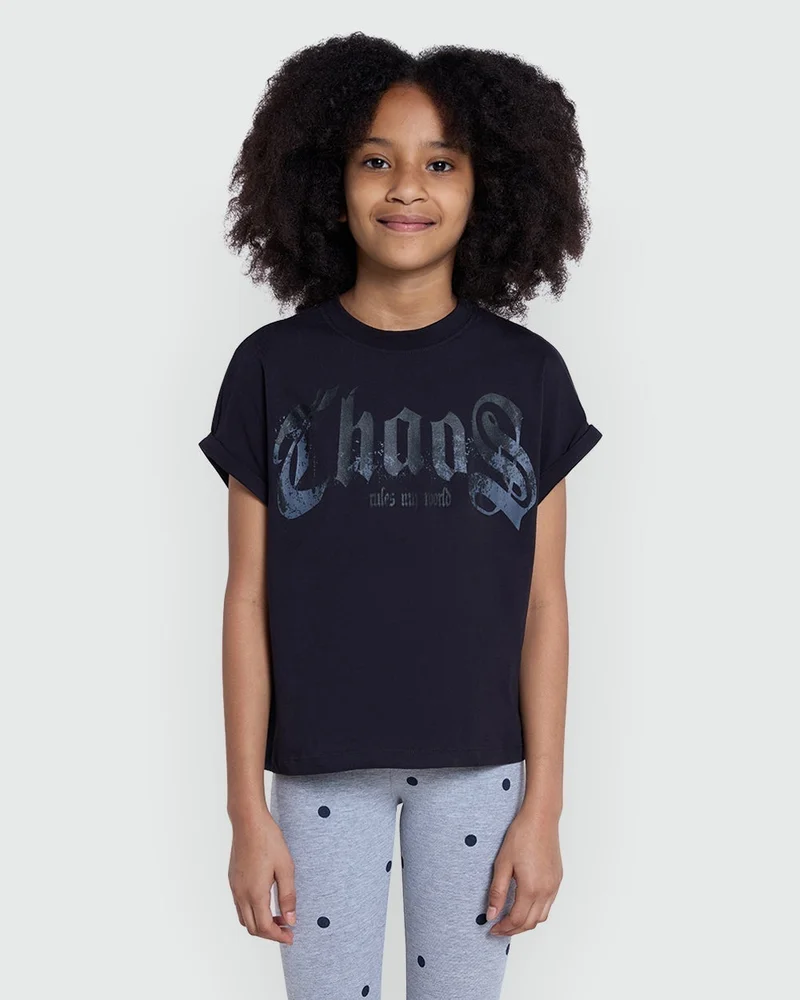 Ovs Black Beauty Graphic Tee For Girls