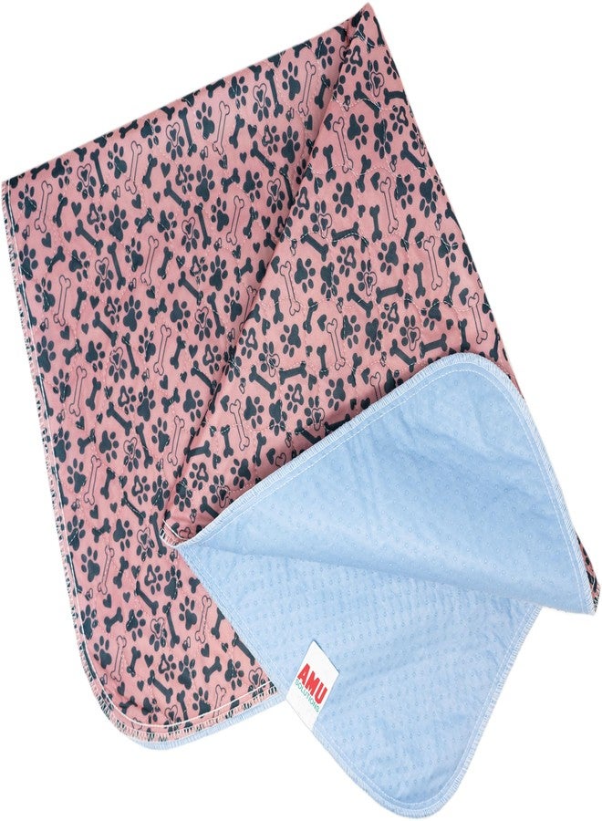 AMU Solutions Washable Pee Pads for Dogs Superior Reusable Puppy Pads Pet Training Pads - 100% Waterproof Dog Pee Pad Protects Against Urine Leakage Non-Slip Grip - Paws & Bones Print (24 x 30 (2 Pack)) - Image 5