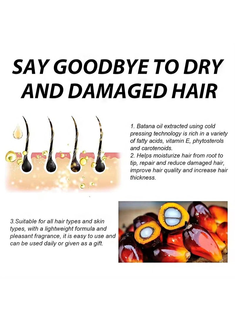 AKban - 100% Natural Batana Oil，For hair growth, eyelashes and eyebrows, 100% natural for hair loss, repair, aromatherapy moisturizing massage oil, carrier oil, hair oil, body oil (30ml) - Image 1