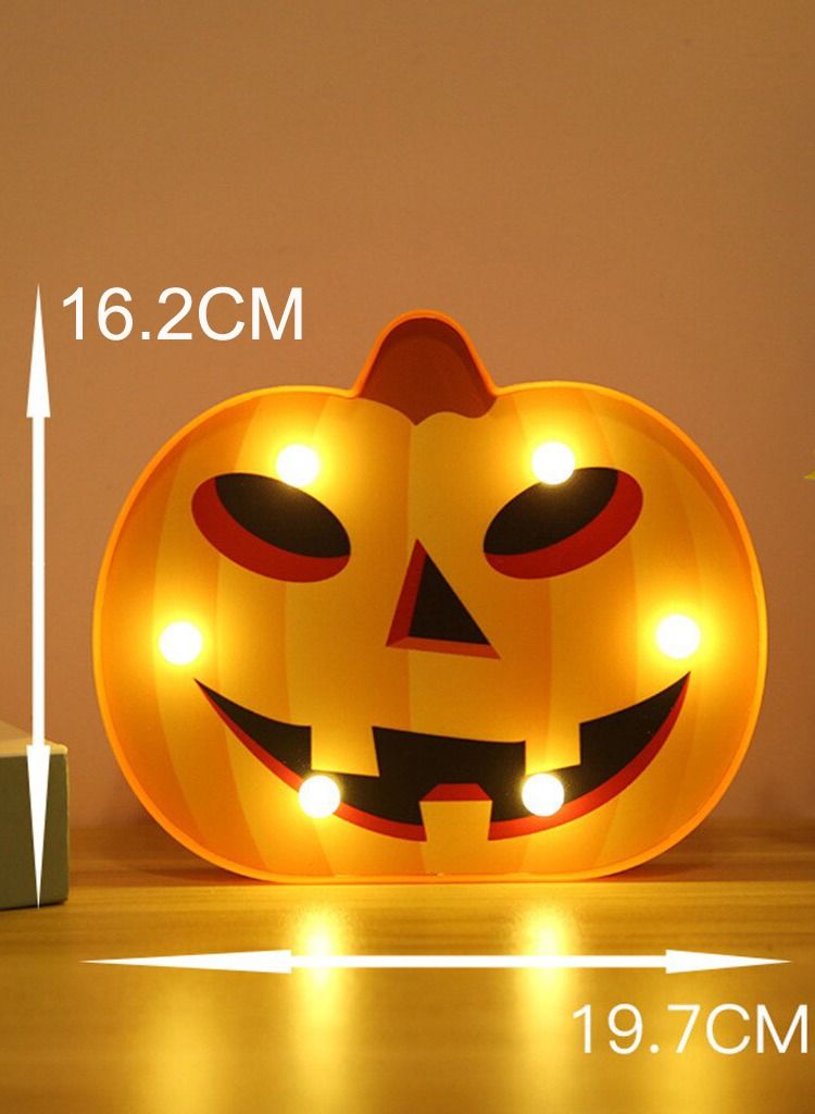 Salla Halloween Pumpkin Orange with LED Lights 20x16cm - Image 2