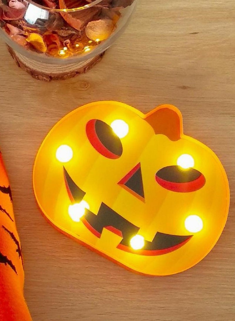 Salla Halloween Pumpkin Orange with LED Lights 20x16cm - Image 3