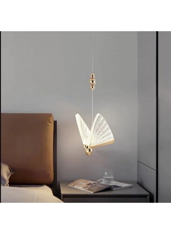 CORAL TREE-New Luxury Butterfly Pendant Lights for Living Room Bedroom Bedside for Indoor Lights Hanging Wall Lamp (Golden) - Image 3