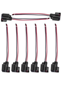 TLAXCA 8 Pack Fuel Injector Kits Pigtail Connector Plug Wire EV6 Replacement for Ford F150 1999-2016 F250 1999-2013 Crown Victoria 1999-2011 Mustang 2002-2013  - Image 2