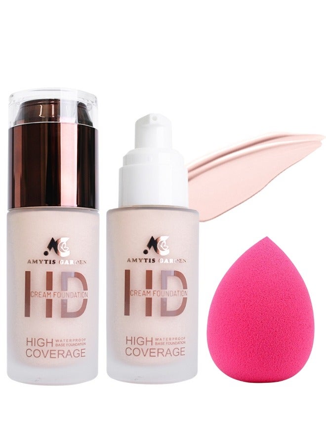 AMYTIS GARDEN Cream foundation high coverage waterproof daily work use 101#